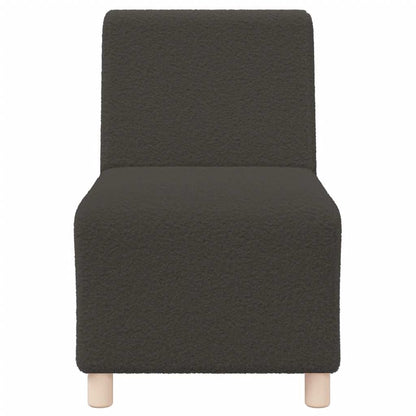 Sofa-Stuhl ohne Armlehnen Dunkelgrau 55 cm Stoff in Lammwolloptik