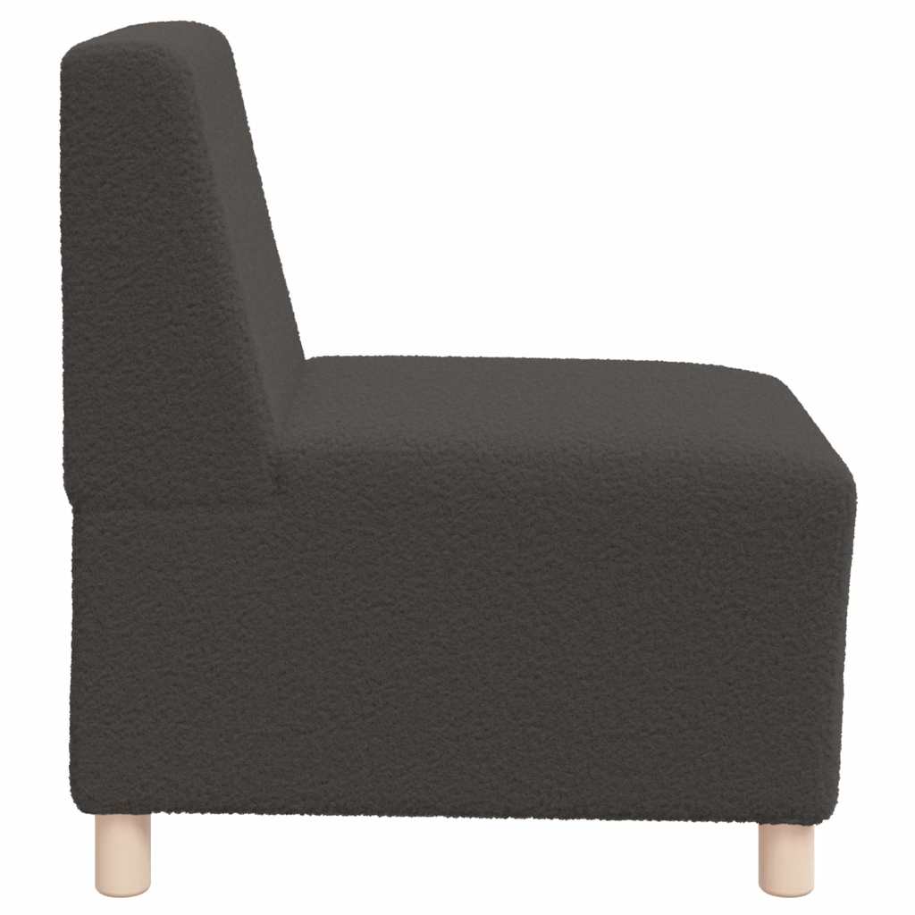 Sofa-Stuhl ohne Armlehnen Dunkelgrau 55 cm Stoff in Lammwolloptik