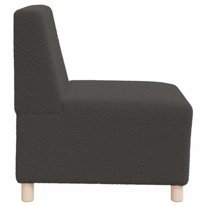 Sofa-Stuhl ohne Armlehnen Dunkelgrau 55 cm Stoff in Lammwolloptik