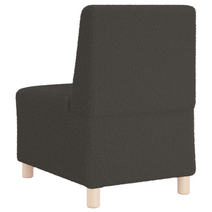 Sofa-Stuhl ohne Armlehnen Dunkelgrau 55 cm Stoff in Lammwolloptik