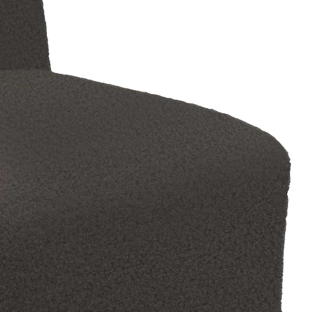 Sofa-Stuhl ohne Armlehnen Dunkelgrau 55 cm Stoff in Lammwolloptik