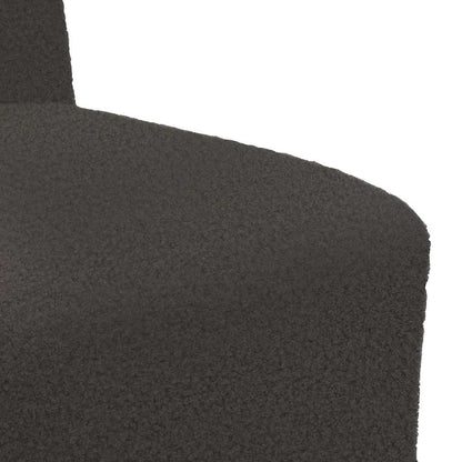Sofa-Stuhl ohne Armlehnen Dunkelgrau 55 cm Stoff in Lammwolloptik