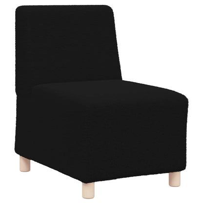 Sofa-Stuhl ohne Armlehnen Schwarz 55 cm Stoff in Lammwolloptik