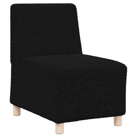 Sofa-Stuhl ohne Armlehnen Schwarz 55 cm Stoff in Lammwolloptik