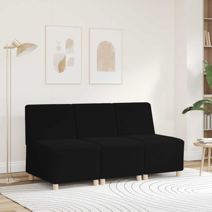 Sofa-Stuhl ohne Armlehnen Schwarz 55 cm Stoff in Lammwolloptik