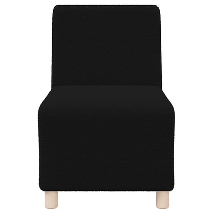 Sofa-Stuhl ohne Armlehnen Schwarz 55 cm Stoff in Lammwolloptik