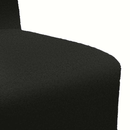 Sofa-Stuhl ohne Armlehnen Schwarz 55 cm Stoff in Lammwolloptik