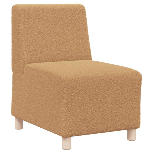 Sofa-Stuhl ohne Armlehnen Beige 55 cm Stoff in Lammwolloptik