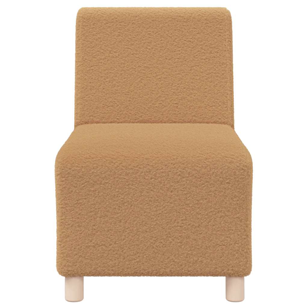 Sofa-Stuhl ohne Armlehnen Beige 55 cm Stoff in Lammwolloptik