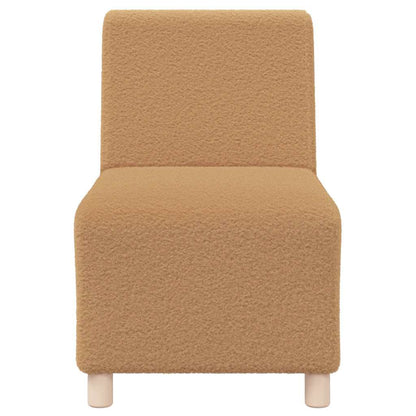 Sofa-Stuhl ohne Armlehnen Beige 55 cm Stoff in Lammwolloptik