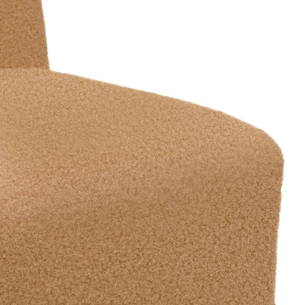 Sofa-Stuhl ohne Armlehnen Beige 55 cm Stoff in Lammwolloptik