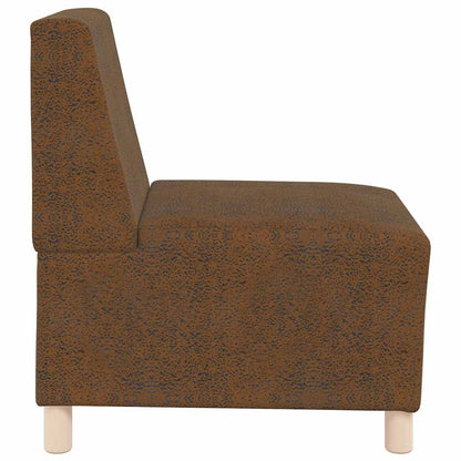 Sofa-Stuhl ohne Armlehnen Braun 55 cm Wildleder-Optik