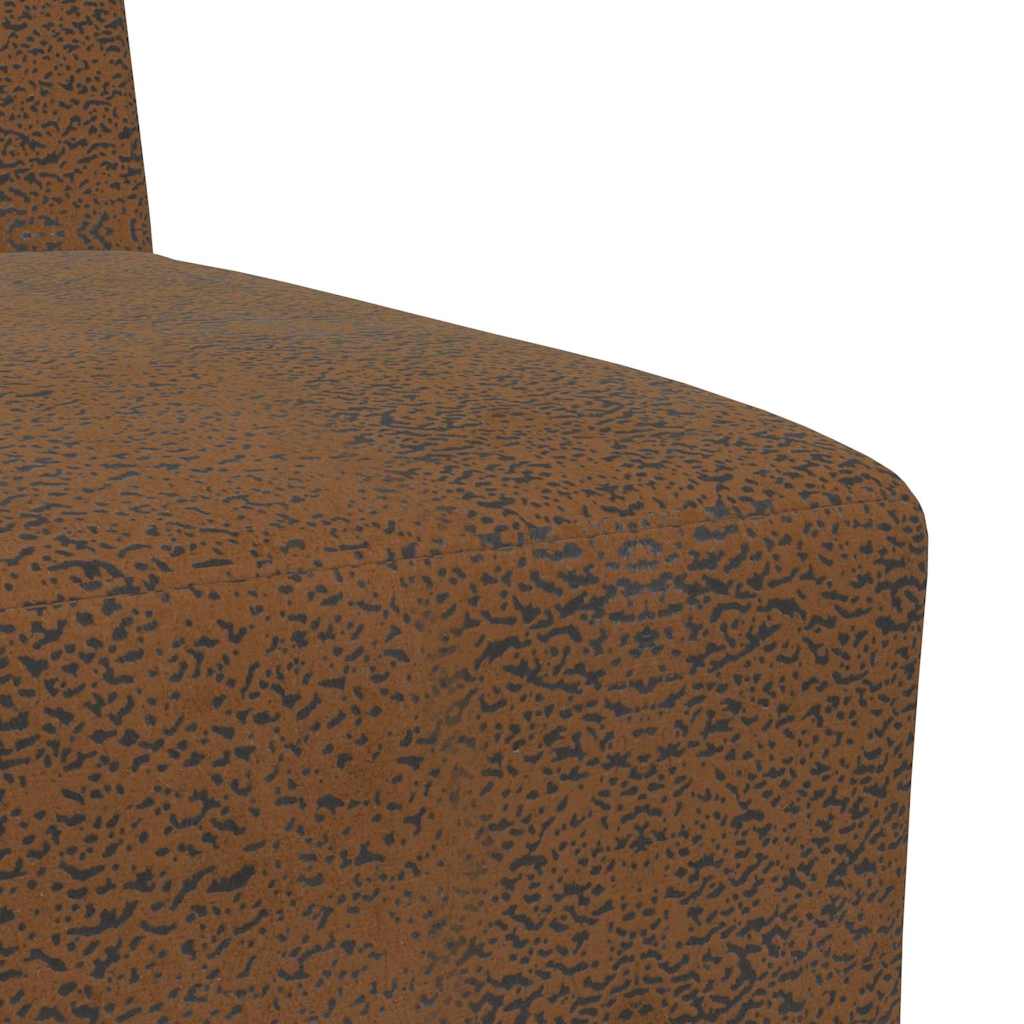 Sofa-Stuhl ohne Armlehnen Braun 55 cm Wildleder-Optik