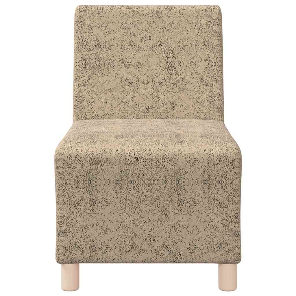 Sofa-Stuhl ohne Armlehnen Hellgrau 55 cm Wildleder-Optik