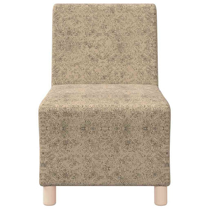 Sofa-Stuhl ohne Armlehnen Hellgrau 55 cm Wildleder-Optik
