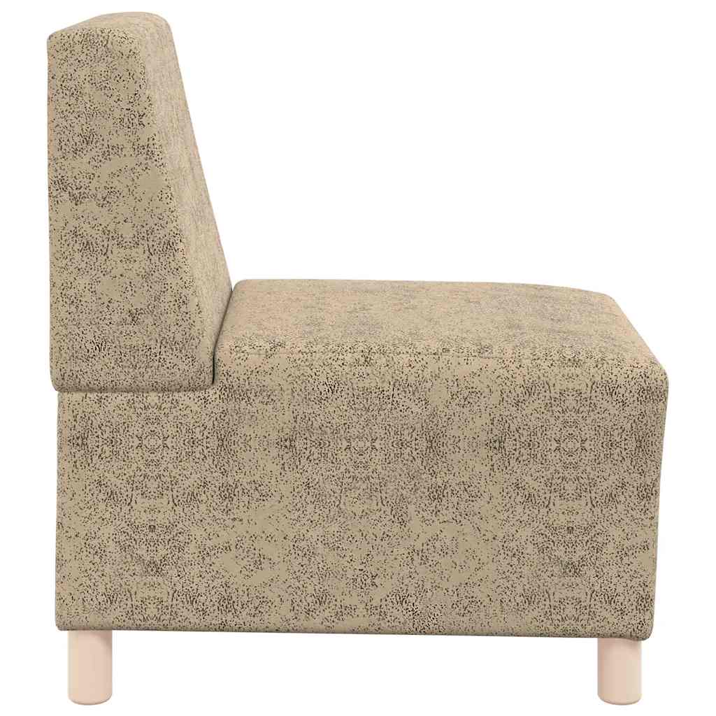 Sofa-Stuhl ohne Armlehnen Hellgrau 55 cm Wildleder-Optik