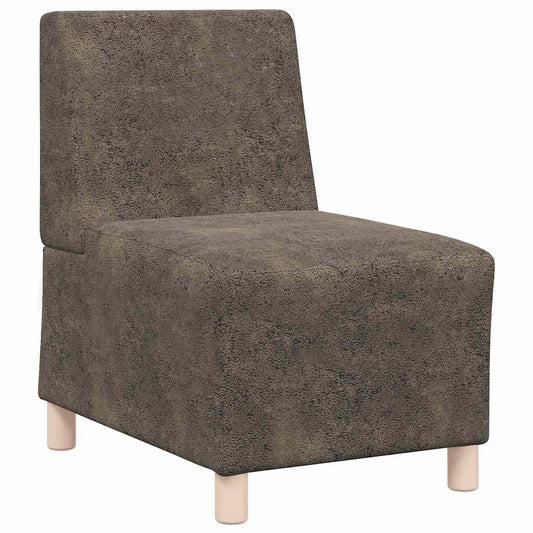 Sofa-Stuhl ohne Armlehnen Dunkelgrau 55 cm Wildleder-Optik