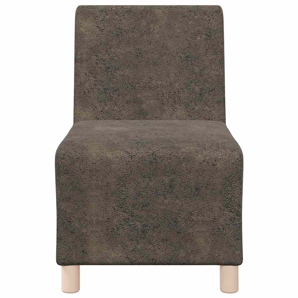 Lænestol Mørkegrå 55 cm Ruskindslook