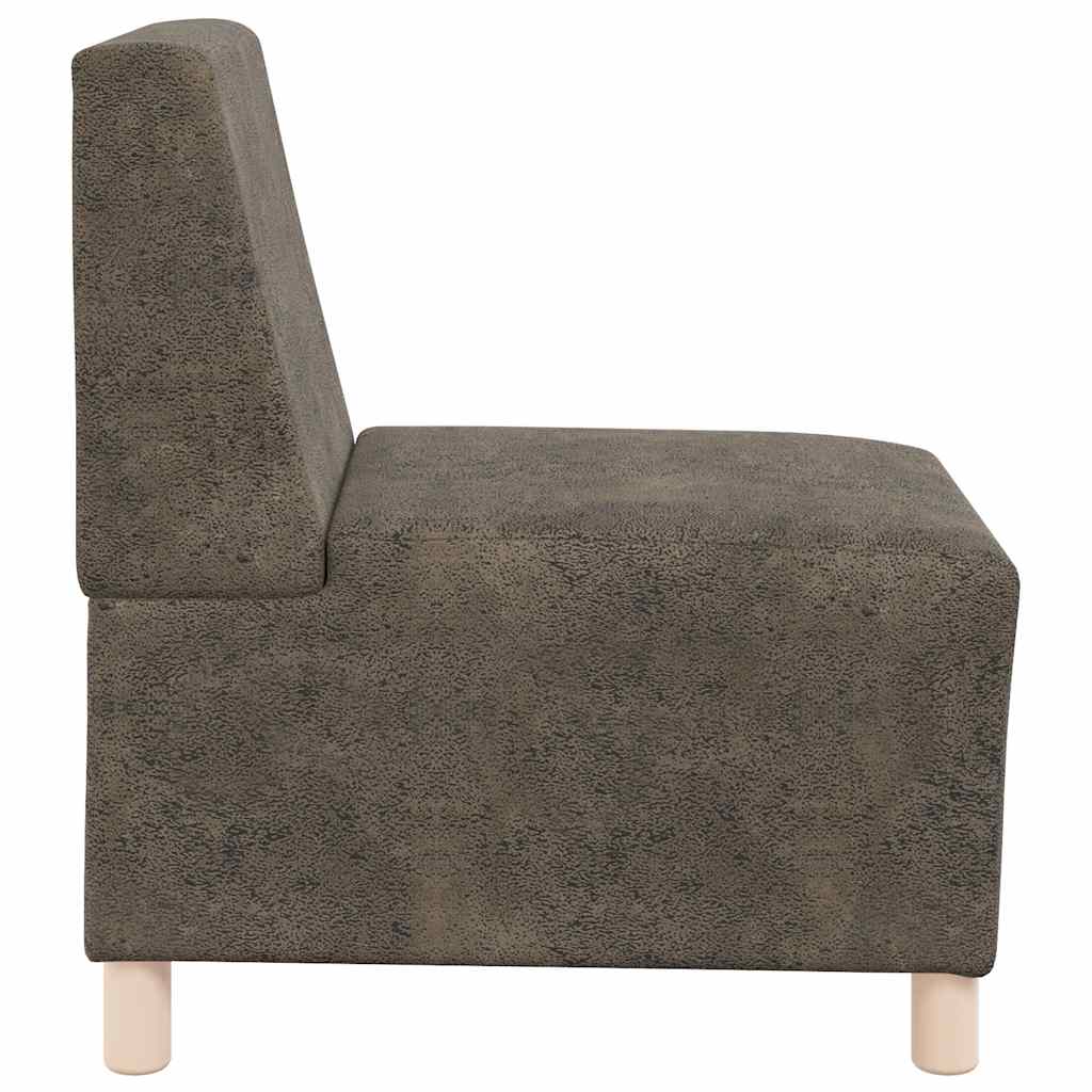 Lænestol Mørkegrå 55 cm Ruskindslook