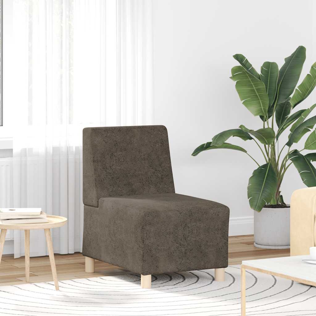 Lænestol Mørkegrå 55 cm Ruskindslook