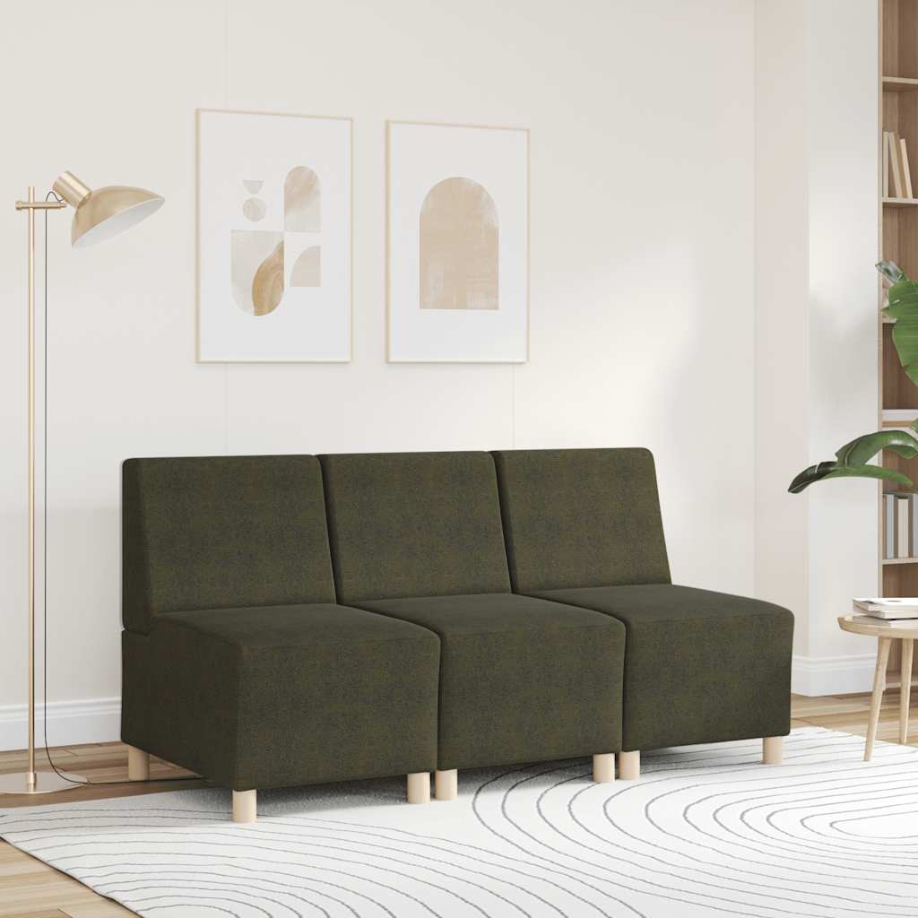 Sofa-Stuhl ohne Armlehnen Armeegrün 55 cm Wildleder-Optik