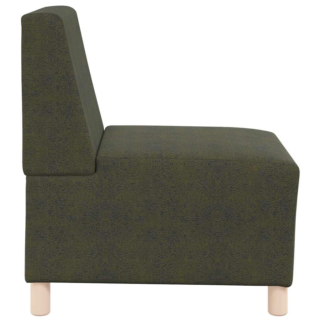 Sofa-Stuhl ohne Armlehnen Armeegrün 55 cm Wildleder-Optik