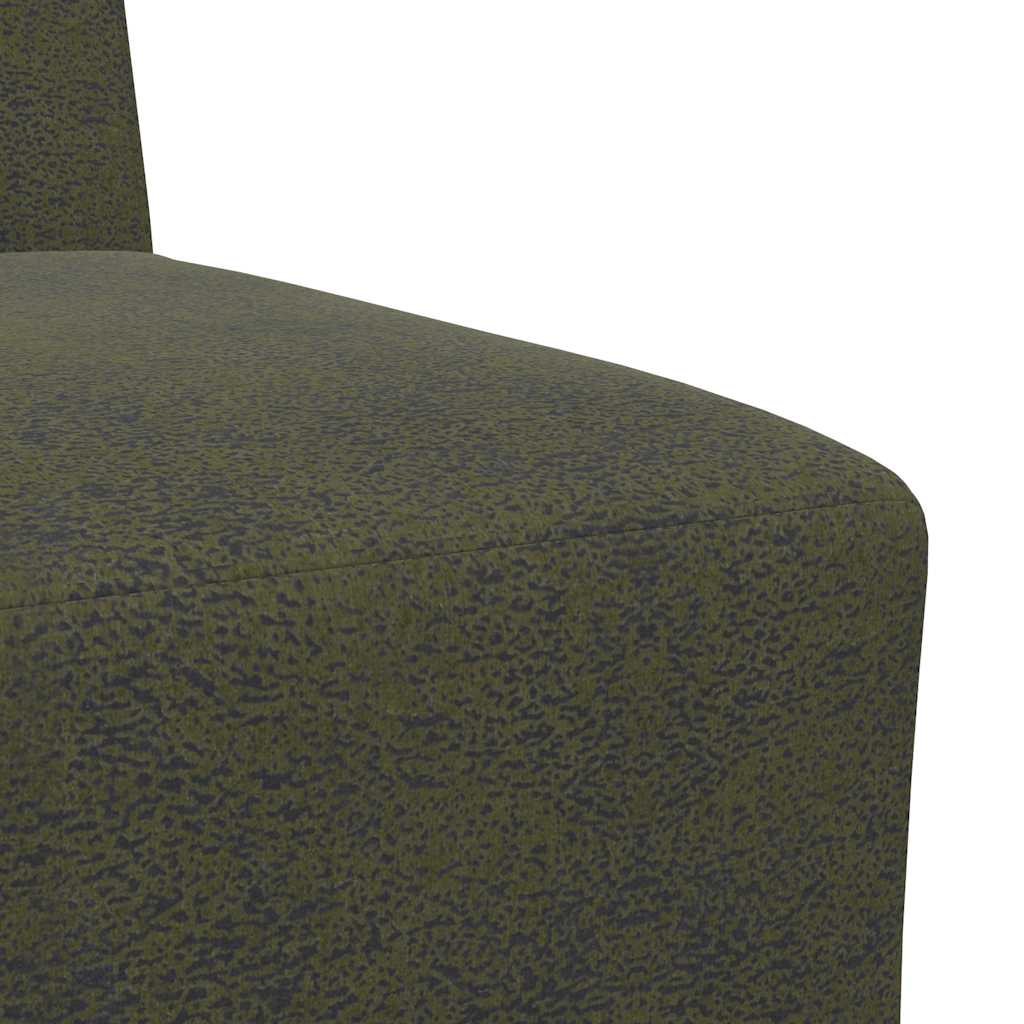 Sofa-Stuhl ohne Armlehnen Armeegrün 55 cm Wildleder-Optik
