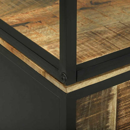 Hochboard Braun 70 x 35 x 180 cm Massivholz Mango