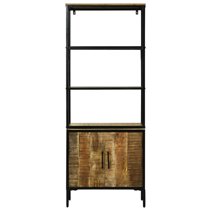 Hochboard Braun 70 x 35 x 180 cm Massivholz Mango
