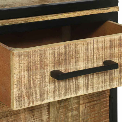 Hochboard Braun 70 x 35 x 180 cm Massivholz Mango