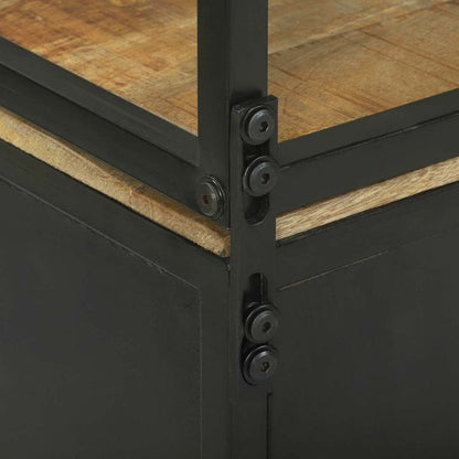 Hochboard Braun 70 x 35 x 180 cm Massivholz Mango