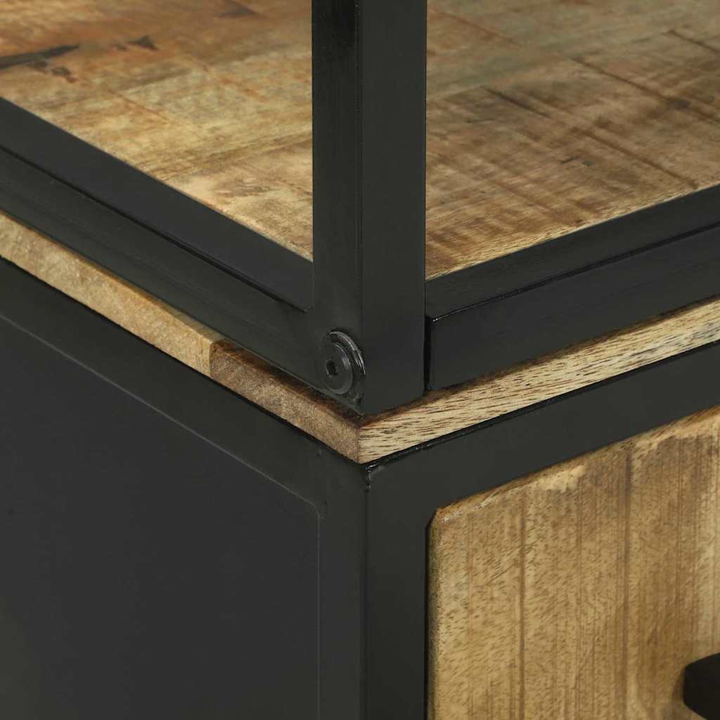 Hochboard Braun 70 x 35 x 180 cm Massivholz Mango