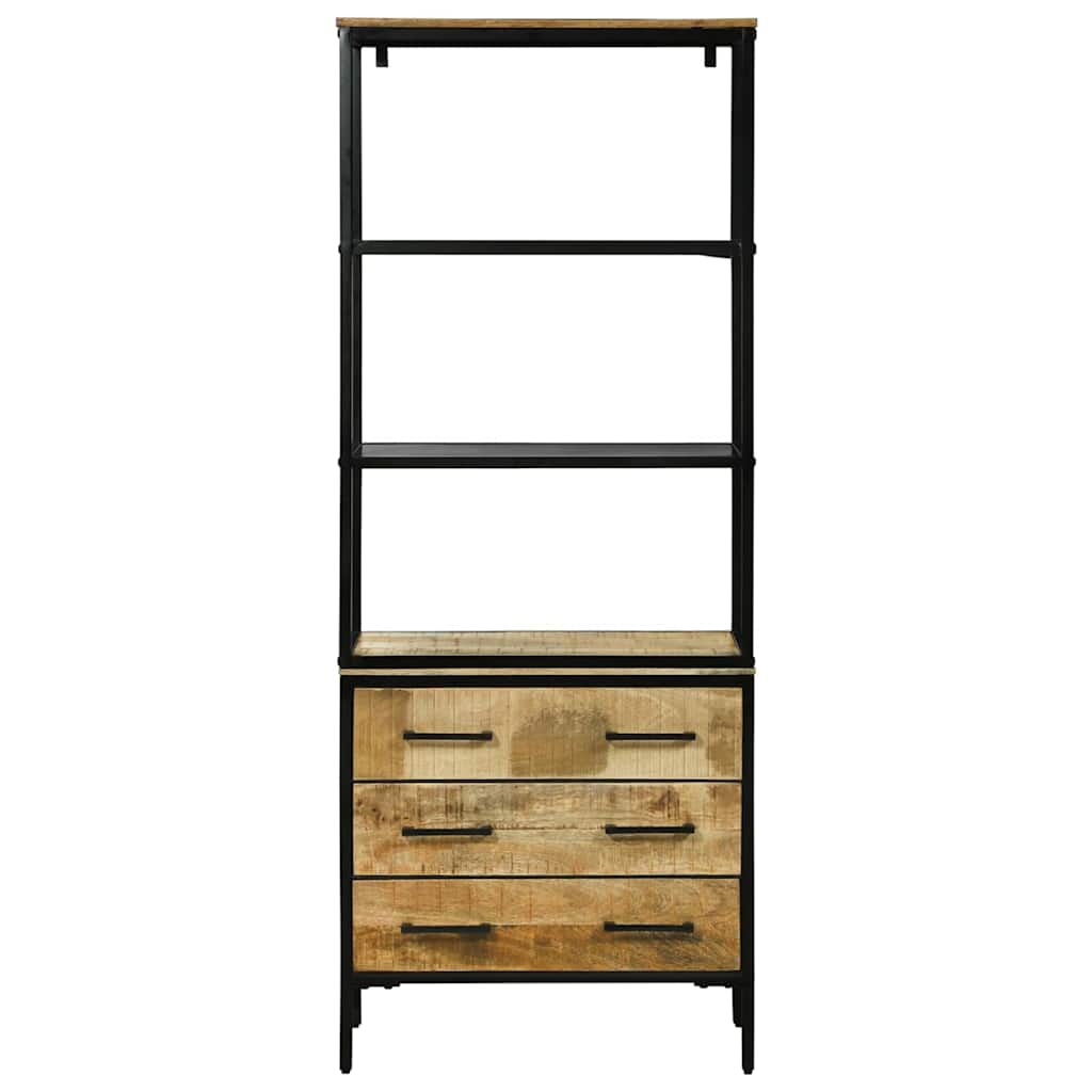 Hochboard Braun 70 x 35 x 180 cm Massivholz Mango