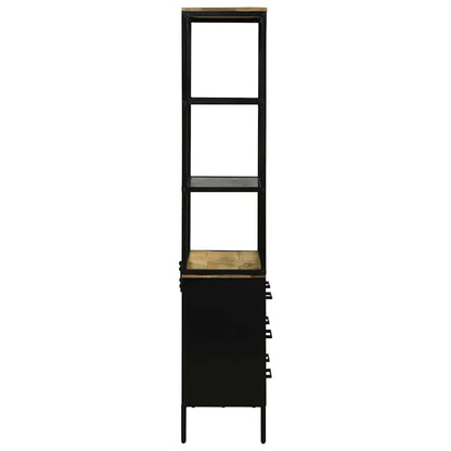 Hochboard Braun 70 x 35 x 180 cm Massivholz Mango