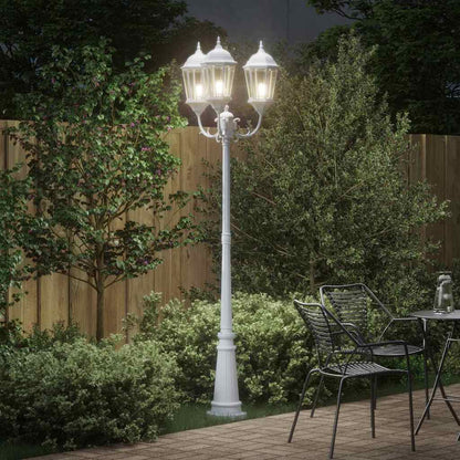 Gartenlicht Weiß 235 cm Aluminium