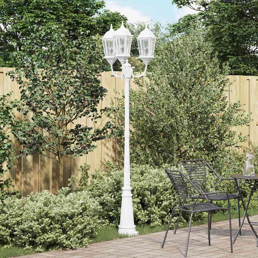 Gartenlicht Weiß 235 cm Aluminium
