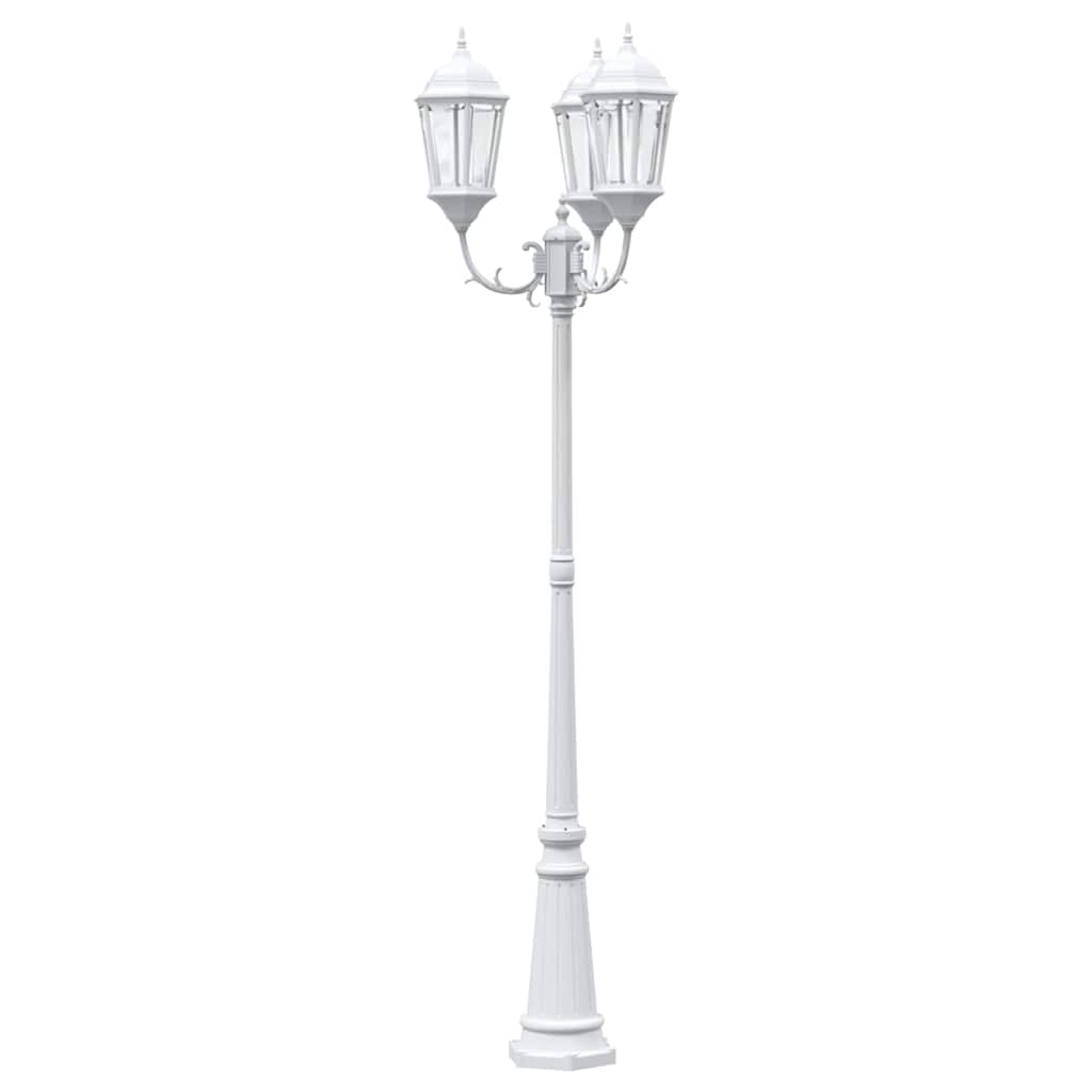 Gartenlicht Weiß 235 cm Aluminium