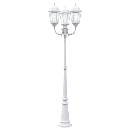 Gartenlicht Weiß 235 cm Aluminium