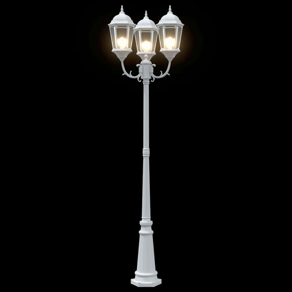 Gartenlicht Weiß 235 cm Aluminium