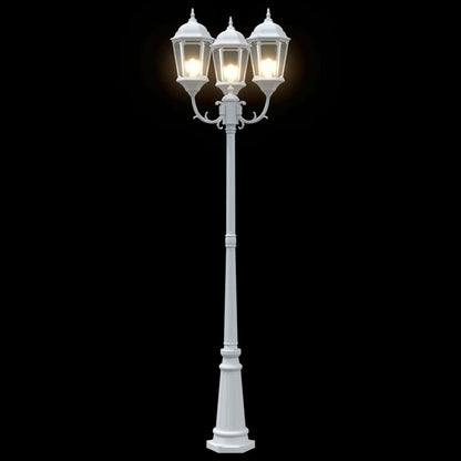 Gartenlicht Weiß 235 cm Aluminium