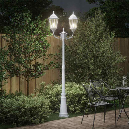 Gartenlicht Weiß 235 cm Aluminium