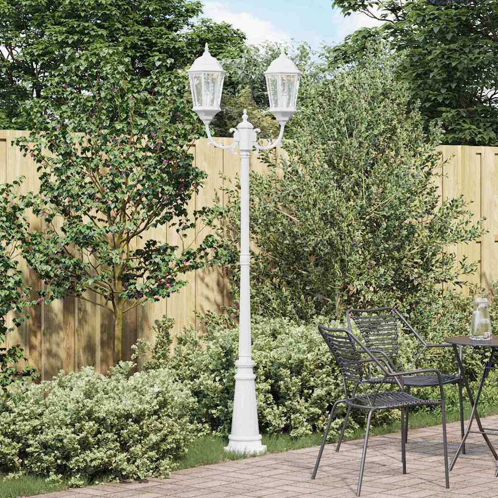 Gartenlicht Weiß 235 cm Aluminium