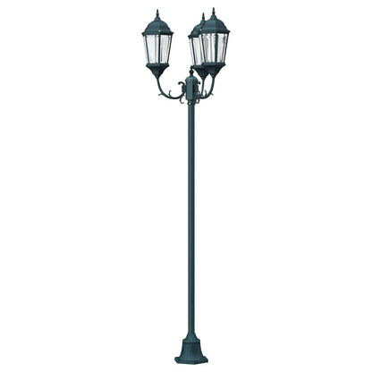 Gartenlichtmast Dunkelgrün Aluminium, Glas