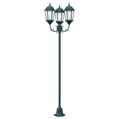 Gartenlichtmast Dunkelgrün Aluminium, Glas