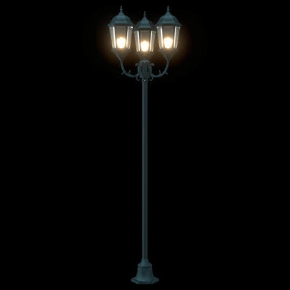 Gartenlichtmast Dunkelgrün Aluminium, Glas
