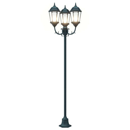 Gartenlichtmast Dunkelgrün Aluminium, Glas