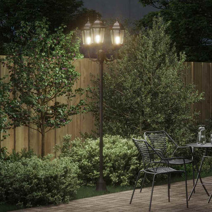 Gartenlichtmast Bronze Aluminium, Glas