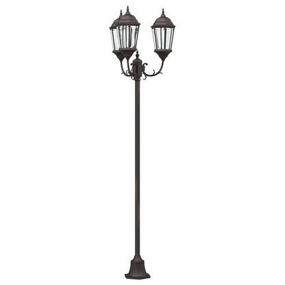 Gartenlichtmast Bronzefarben Aluminium, Glas