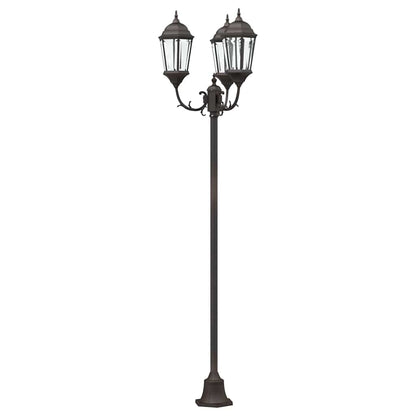 Gartenlichtmast Bronzefarben Aluminium, Glas
