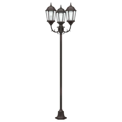 Gartenlichtmast Bronzefarben Aluminium, Glas